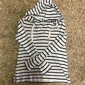 Loft striped pullover hoodie